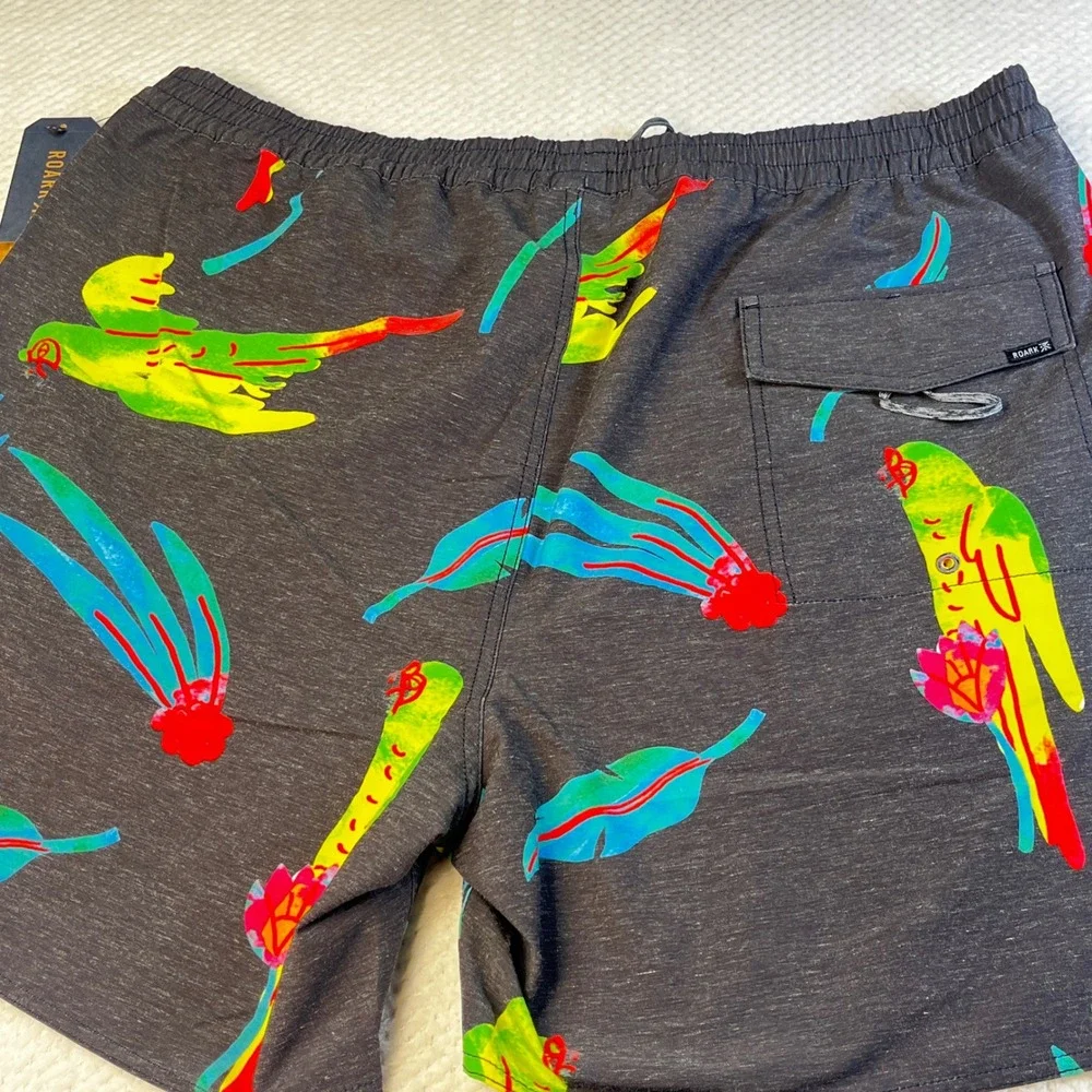 New‎ ROARK Shorey Macaw Board Shorts Jamie Thomas XXL Parrot Tropical Print
